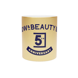 Brow & Beauty Bar 5th Anniversary Metallic Mug (Silver\Gold)