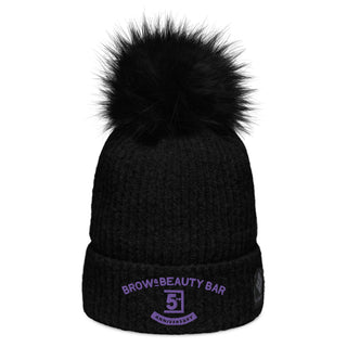 Brow & Beauty Bar 5th Anniversary Columbia pom-pom beanie