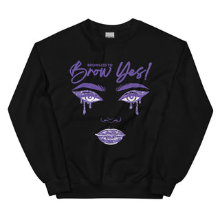 Brow-Yes Crew Neck Double Stitched Sweatshirt