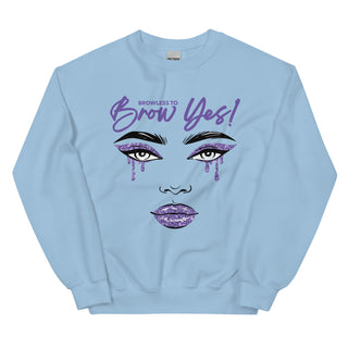 Brow-Yes Crew Neck Double Stitched Sweatshirt