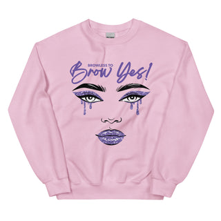 Brow-Yes Crew Neck Double Stitched Sweatshirt