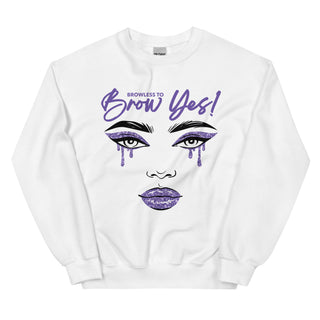 Brow-Yes Crew Neck Double Stitched Sweatshirt