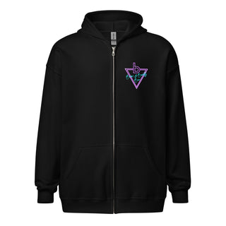 Brow & Beauty Bar Heavy Blend Neon Zip-up Hoodie
