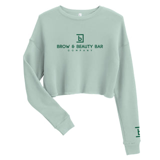 Company Embroidered Airlume Dropped Shoulder Crop Sweatshirt