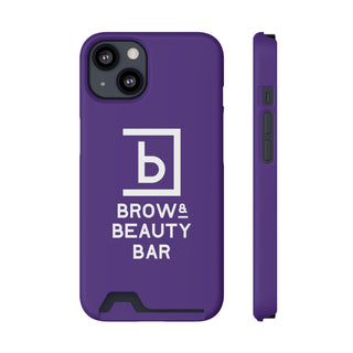 Brow and Beauty Bar Logo Phone Case With Card Holder